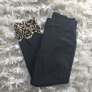 Chico's Black Pants with Gold Accents